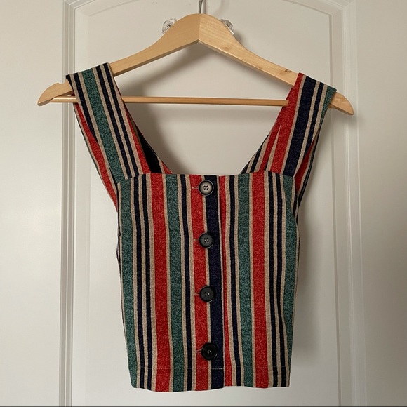 Moon River Crop Top and Pants Set - Picture 2 of 6